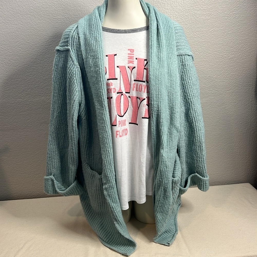 ๐๏ธ 4 for $25 Oversized Knit Cardigan in Soft Mint - Size L - Picture 2 of 5